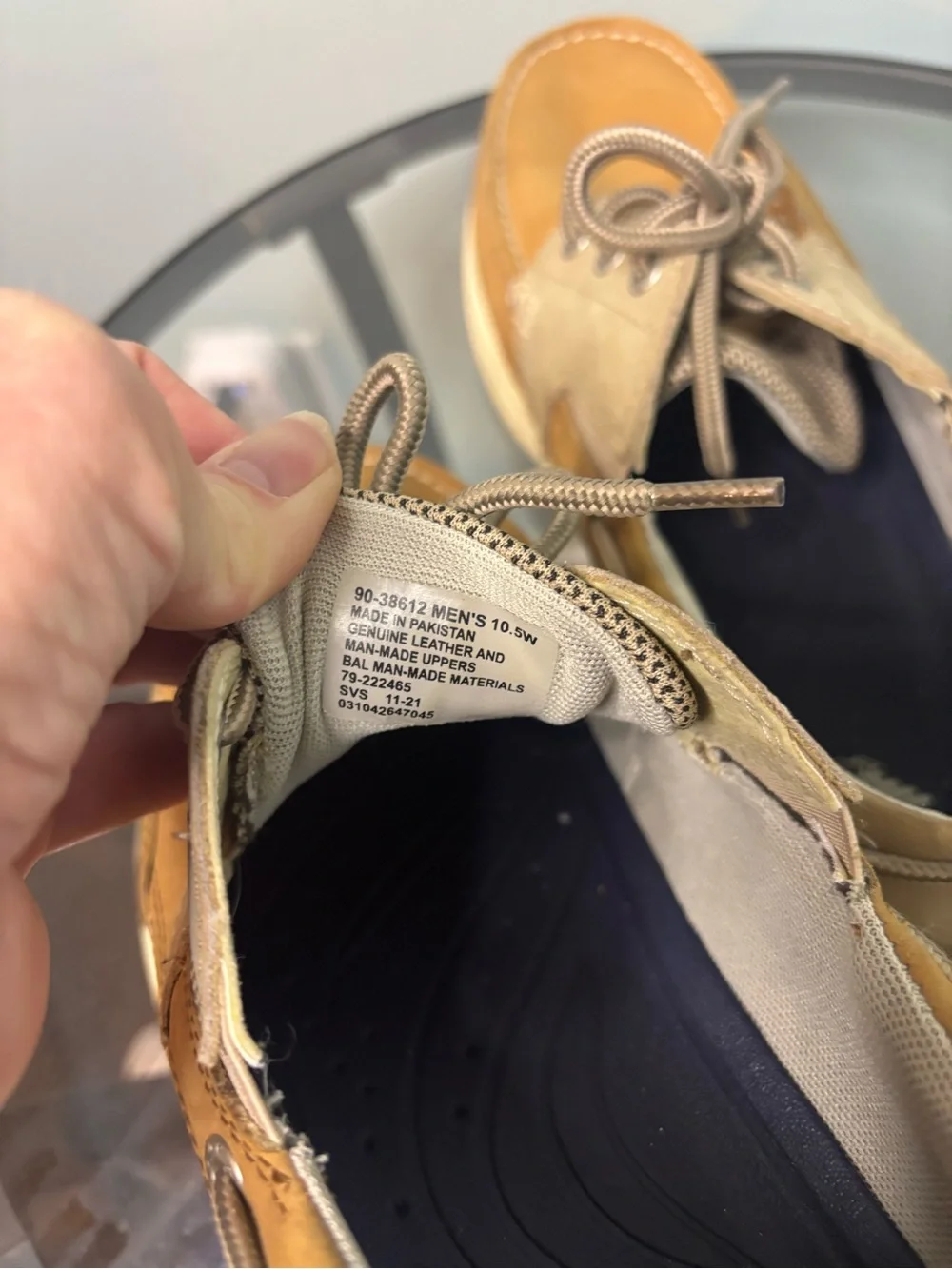 Dockers Men’s 10.5W Leather Boat Shoes Tan Brown Casual Deck Shoes 90-38E12